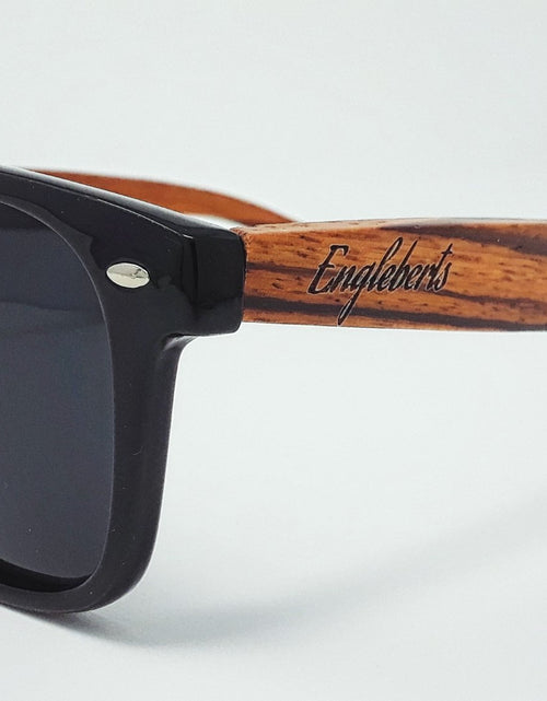 Load image into Gallery viewer, Zebrawood Sunglasses, Stars and Bars With Wooden Case, Polarized,
